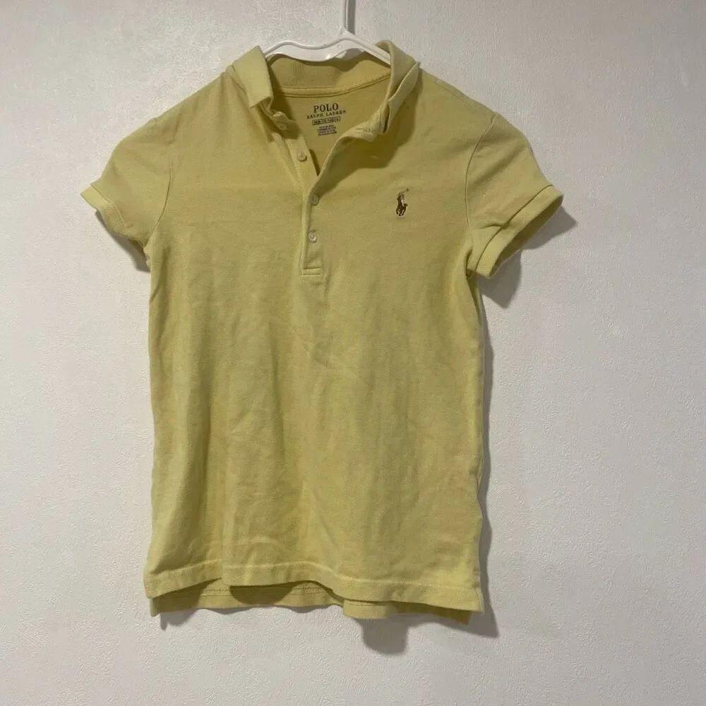 Polo Ralph Lauren Yellow Short Sleeve Polo Shirt Kids M (8–10)